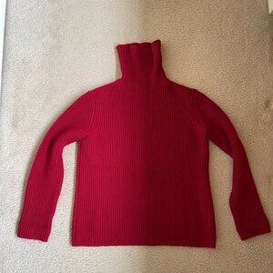 Jenni Kayne red cashmere turtleneck, size Small
